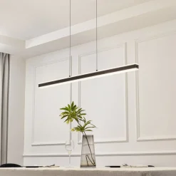 Lucande Pendellamper|Pendellamper > Pendolo LED-hængelampe, sort, aluminium, 120 cm