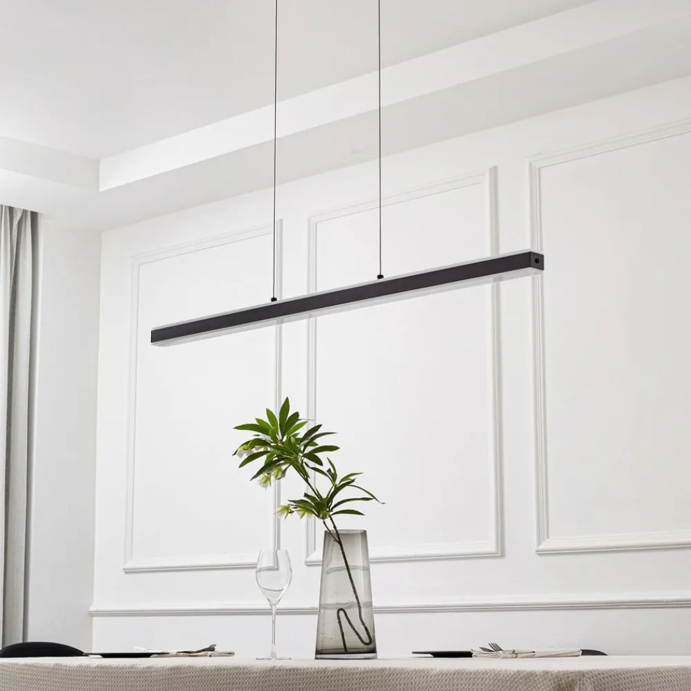 Lucande Pendellamper|Pendellamper > Pendolo LED-hængelampe, sort, aluminium, 120 cm