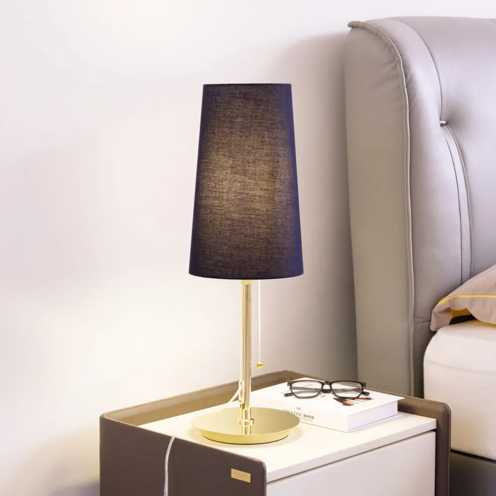 Lucande Bordlamper > Pordis-bordlampe, messing-sort