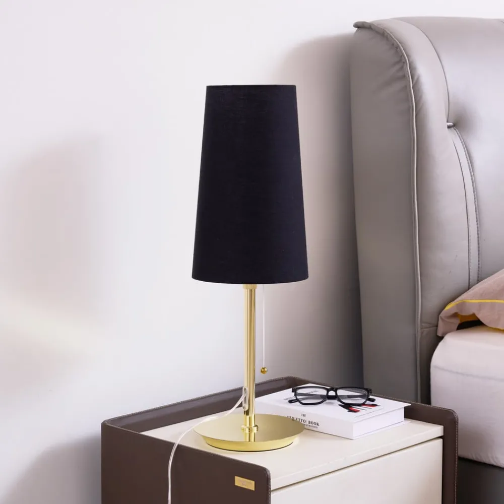Lucande Bordlamper > Pordis-bordlampe, messing-sort