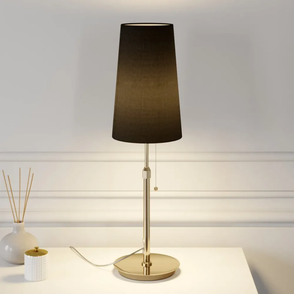 Lucande Bordlamper > Pordis-bordlampe, messing-sort