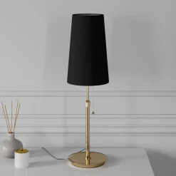 Lucande Bordlamper > Pordis-bordlampe, messing-sort