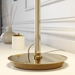Lucande Bordlamper > Pordis-bordlampe, messing-sort