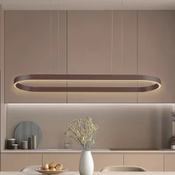 Lucande Pendellamper|Pendellamper > Smart LED-hængelampe Melinay, kaffe, CCT, Tuya