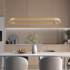 Pendellamper ^ Lucande Smart LED-hængelampe Melinay, guld, CCT, Tuya