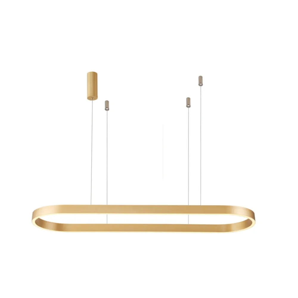 Pendellamper ^ Lucande Smart LED-hængelampe Melinay, guld, CCT, Tuya