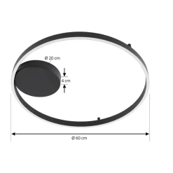 Loftlamper|Pendellamper ^ Lucande Smart LED-loftlampe Moise, sort, CCT, Tuya