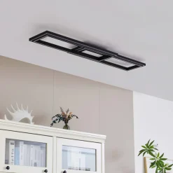Lucande Loftlamper > Smart LED-loftslampe Tjado 115 cm sort RGB CCT