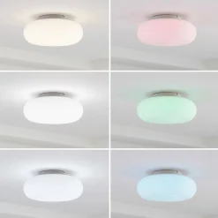 Loftlamper ^ Lucande Smart LED-loftslampe Bolti, hvid, RGBW, CCT, Tuya