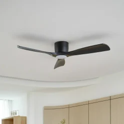 Lucande Loftventilatorer > Smart LED-loftventilator Moneno, sort, DC, Tuya