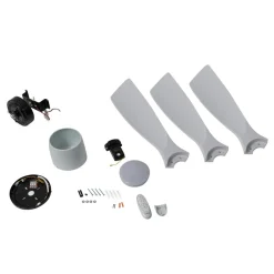 Lucande Loftventilatorer > Smart LED-loftventilator Moneno, hvid, DC, Tuya