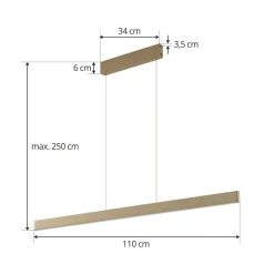 Lucande Pendellamper|Pendellamper > Smart LED-pendel Mylosh, guld, CCT, Tuya