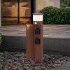 Lucande Gadebelysning Med Sensor|Gadebelysning > sokkellampe Corban, rust, sensor, stikkontakter, IP44