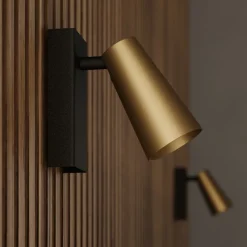 Gang|Pendellamper ^ Lucande spotlight Angelina, messing/guld, metal, 1 lyskilde.