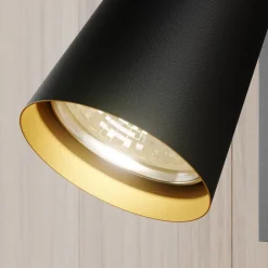 Gang|Loftlamper ^ Lucande spotlight Angelina, sort/guld, metal, 1 lyskilde.