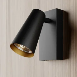 Gang|Loftlamper ^ Lucande spotlight Angelina, sort/guld, metal, 1 lyskilde.