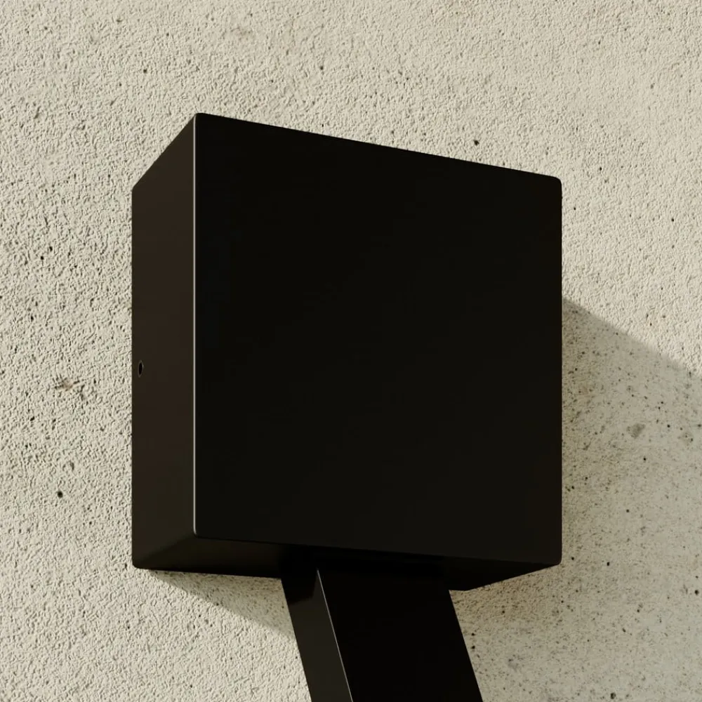 Lucande Væglamper > Square LED-væglampe, antracit, metal, IP65