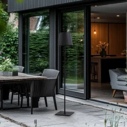 Lucande Terrassebelysning > terrasselampe Andrei, grå, 150 cm høj, IP54, E27