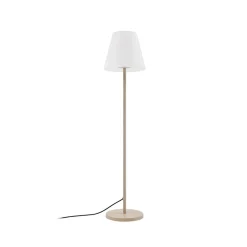Terrassebelysning ^ Lucande terrasselampe Jaimy, beige, metal, 150 cm, E27