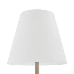 Terrassebelysning ^ Lucande terrasselampe Jaimy, beige, metal, 150 cm, E27