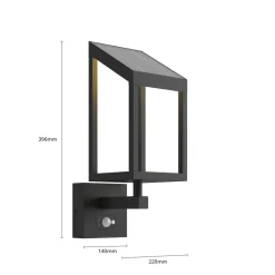 Lucande Solcelle Lampe Med Sensor|Væglampe Med Sensor > Timeo LED-udendørs væglampe med solcelle