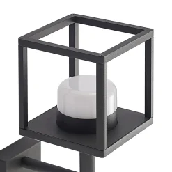 Væglampe Med Sensor ^ Lucande Timio udendørs væglampe, uplight, sensor, GX53, IP44