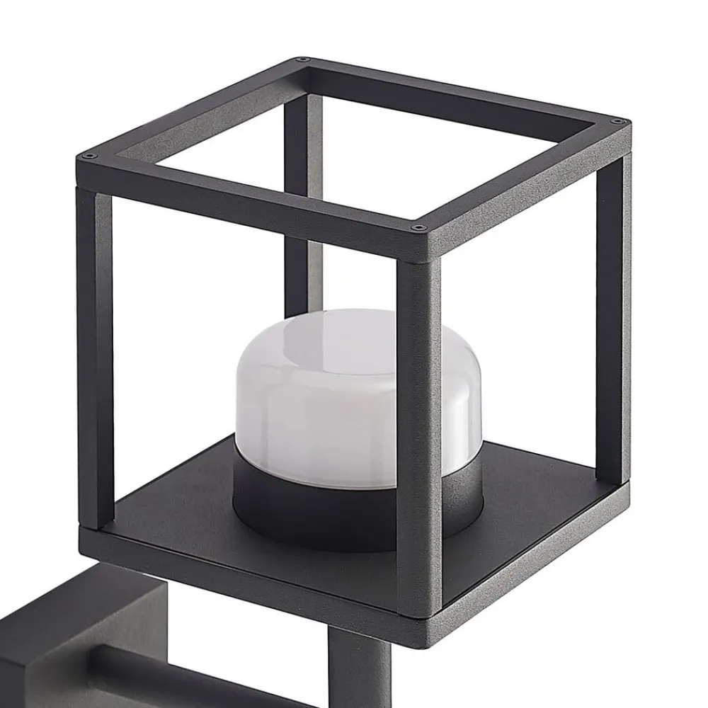 Væglampe Med Sensor ^ Lucande Timio udendørs væglampe, uplight, sensor, GX53, IP44