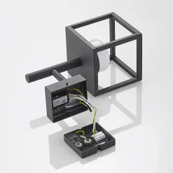 Væglampe Med Sensor ^ Lucande Timio udendørs væglampe, uplight, sensor, GX53, IP44