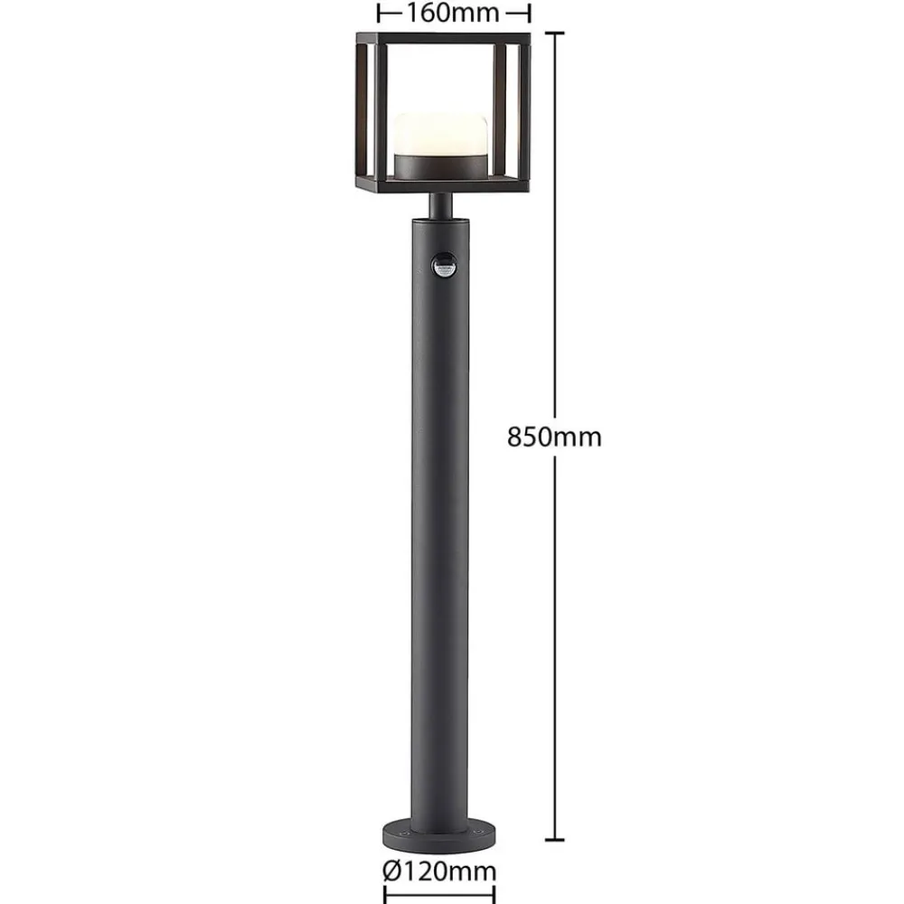 Lucande Gadebelysning > Timio vejlampe, 85 cm, bevægelsessensor, GX53, IP44