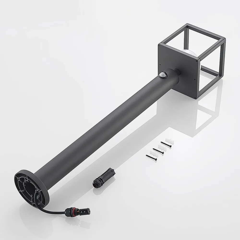 Lucande Gadebelysning > Timio vejlampe, 85 cm, bevægelsessensor, GX53, IP44