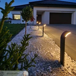 Terrassebelysning|Gadebelysning ^ Lucande Timm LED-vejlampe, 60 cm, antracit, metal, IP54