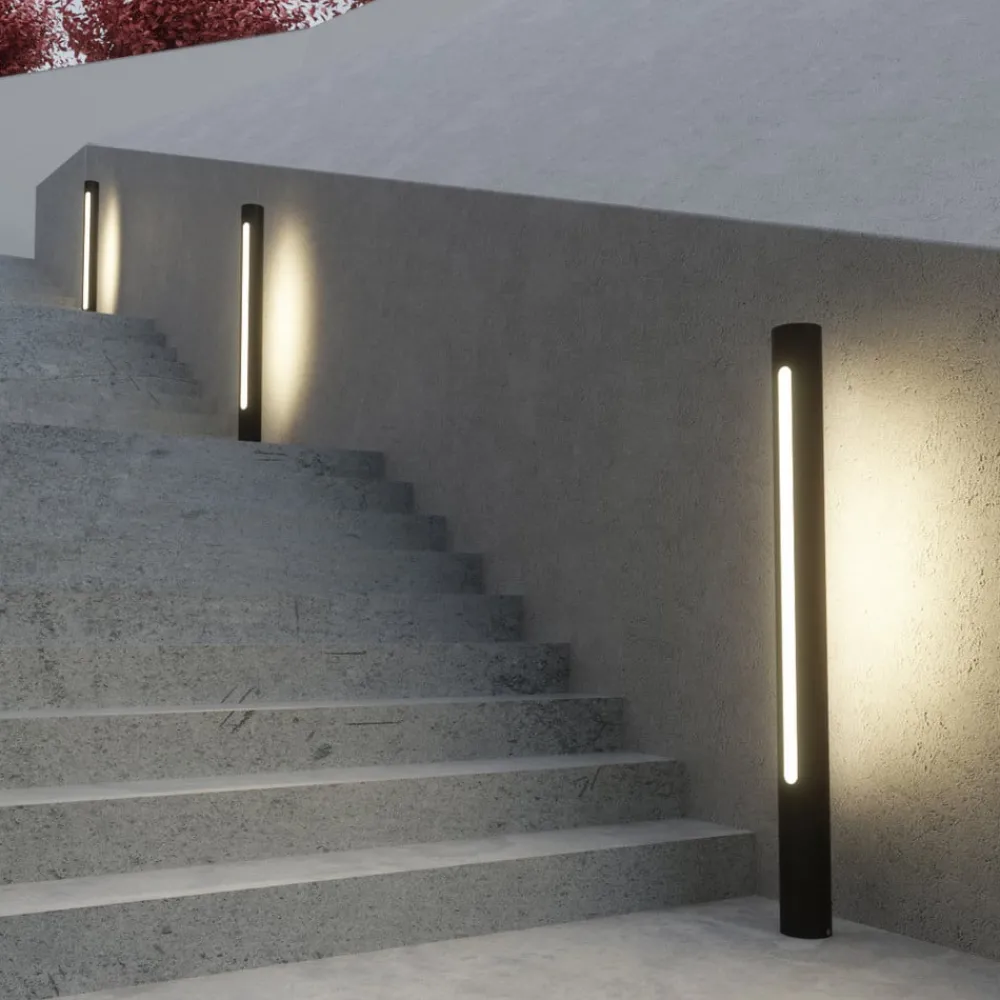 Lucande Gadebelysning > Tomas LED-vejlampe, 75 cm, mørkegrå, IP54