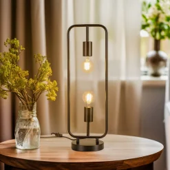Lucande Bordlamper > Tornike bordlampe, 2 lyskilder, jern