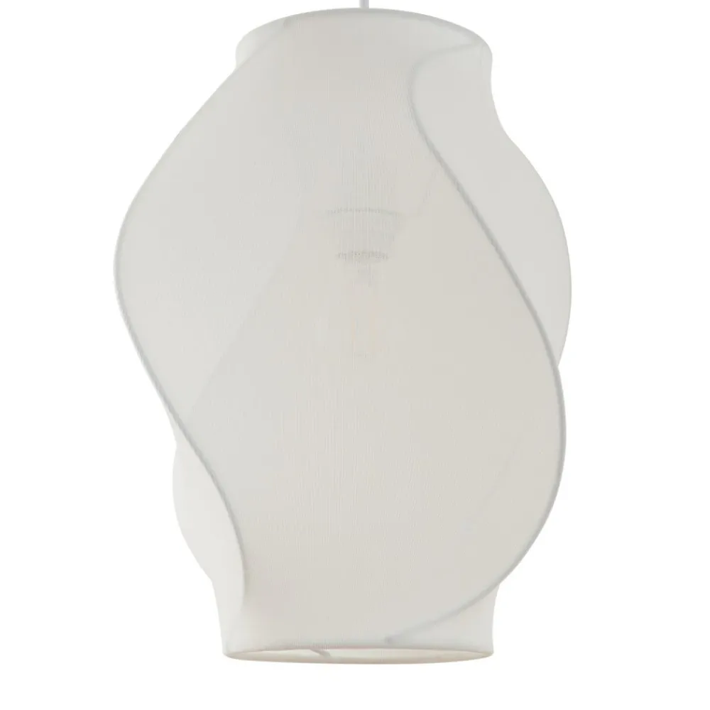 Lucande Pendellamper|Pendellamper > Tovina hængelampe, tekstil, hvid, Ø35cm