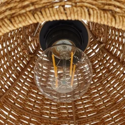 Lucande Udendørs Pendellamper|Terrassebelysning > udendørs hængelampe Taniola, 2 lyskilder, beige, rattan, IP44