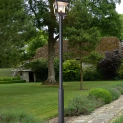 Lucande Lygtepæle > udendørslampe Dunia, antracit, metal, højde 220 cm