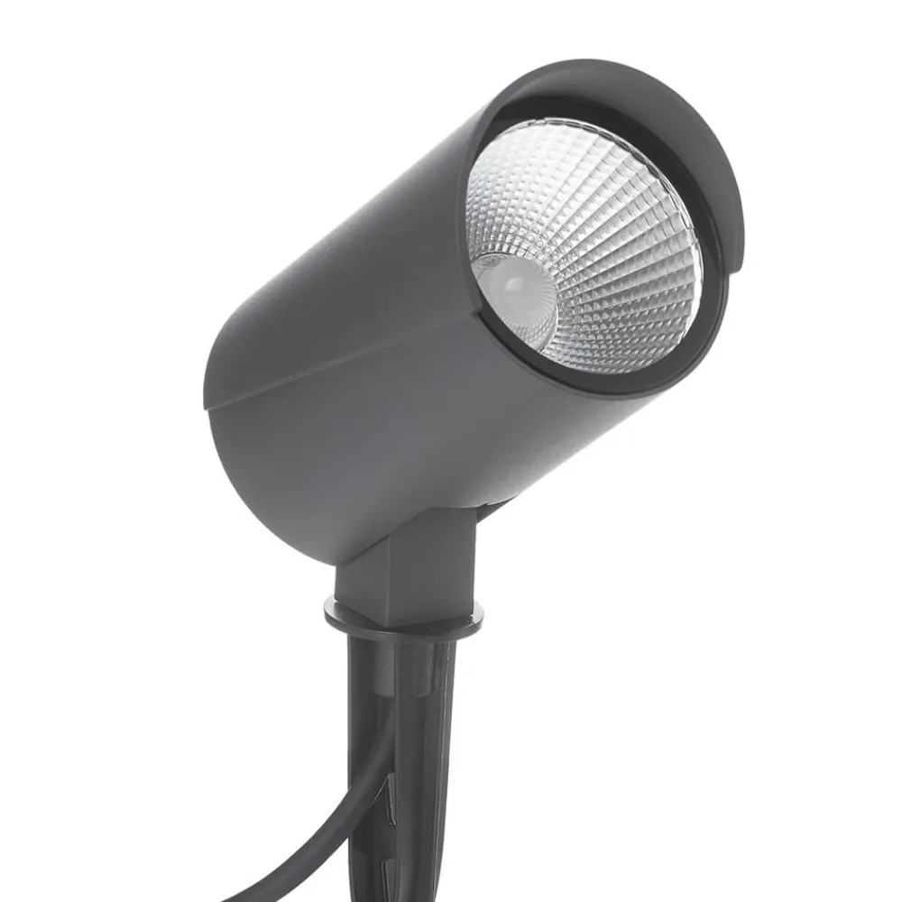 Terrassebelysning|Udendørs Spot ^ Lucande udendørs LED-spot Anton, jordspyd, antracit, metal