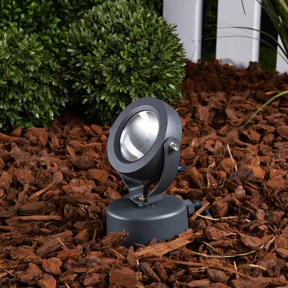Lucande Terrassebelysning|Udendørs Spot > udendørs LED-spot Gavin, 33 cm, antracit, aluminium