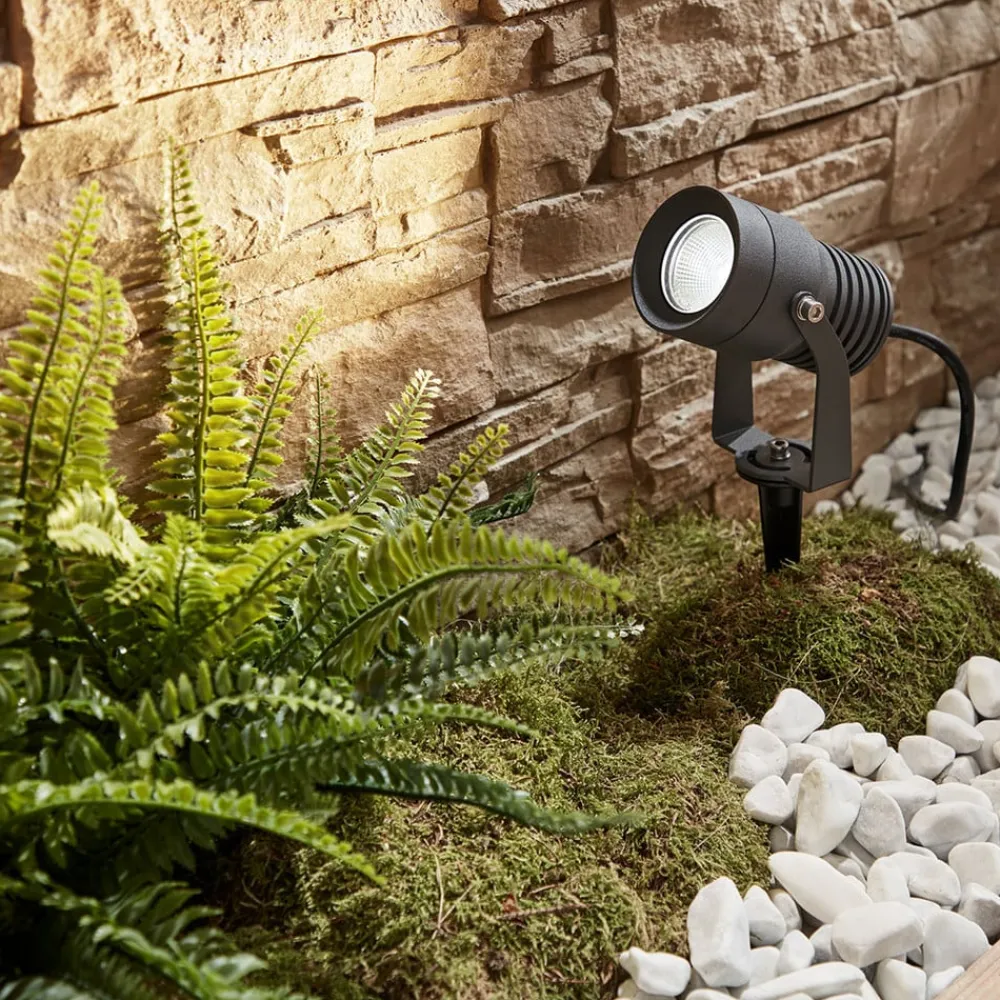 Lucande Udendørs Spot > udendørs LED-spot Jon, jordspyd, justerbar, IP65