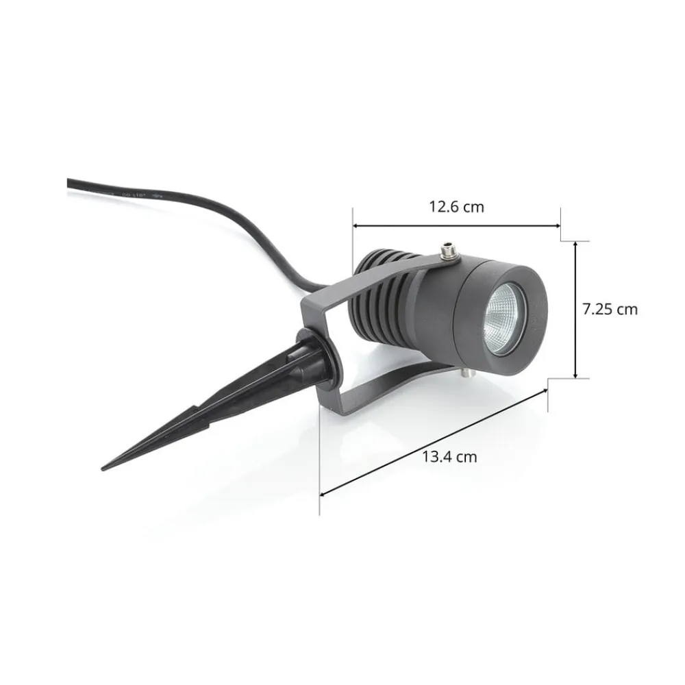 Lucande Udendørs Spot > udendørs LED-spot Jon, jordspyd, justerbar, IP65