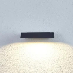 Lucande Væglamper > udendørs LED-spot Maica, antracit, drejelig, IP65