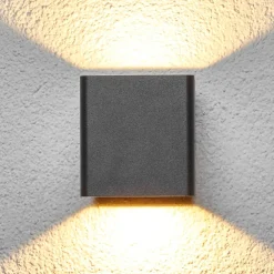 Lucande Væglamper > udendørs LED-væglampe Aaron, antracit, IP54, op/ned