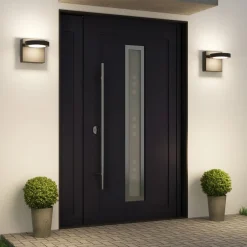 Terrassebelysning ^ Lucande udendørs LED-væglampe Belna, metal, IP65, antracit