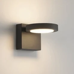 Terrassebelysning ^ Lucande udendørs LED-væglampe Belna, metal, IP65, antracit