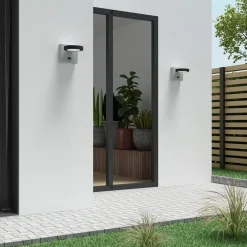 Lucande Væglampe Med Sensor|Terrassebelysning > udendørs LED-væglampe Belna, beton, sensor, IP54