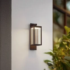 Lucande Terrassebelysning|Væglamper > udendørs LED-væglampe Ferdinand, rust, metal, IP54