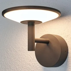 Terrassebelysning|Væglamper ^ Lucande udendørs LED-væglampe Fenia, antracit, aluminium, IP65