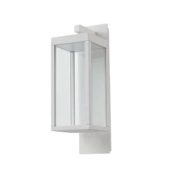 Terrassebelysning|Væglamper ^ Lucande udendørs LED-væglampe Ferdinand, hvid, metal, 38 cm