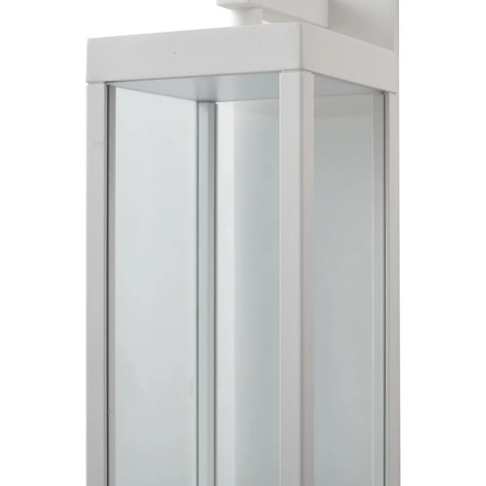 Terrassebelysning|Væglamper ^ Lucande udendørs LED-væglampe Ferdinand, hvid, metal, 38 cm