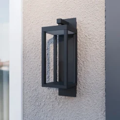 Lucande Terrassebelysning|Væglamper > udendørs LED-væglampe Ferdinand, sæt med 3, grå, 38 cm